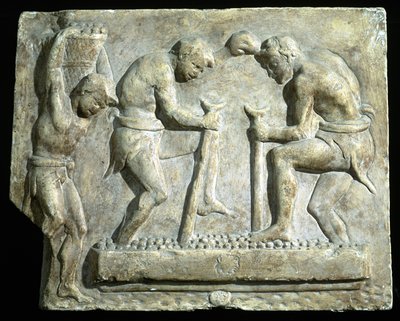 Relieve que representa pavimentadores de Roman